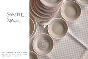 2 Types of Plates Tablecloth Napkin, a Household Mockup by mock-ups (Thumbnail 11 of 11)