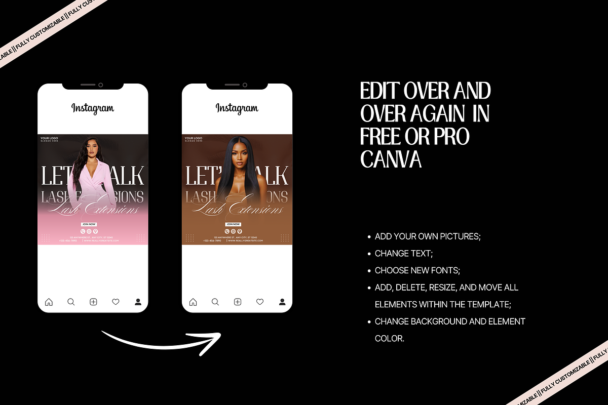 Lash Technician Instagram Template, a Social Media Template by My Template Studio (Photo 9 of 21)