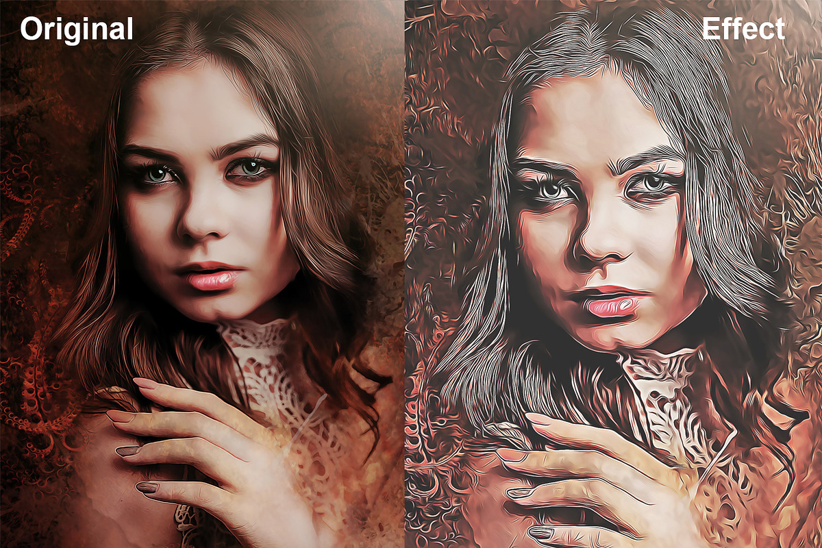 Hard Oil Painting Photoshop Action, an Action Add-On by Studio Retouch