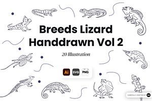 Breeds Lizard Hand-Drawn Vol. 2, an Animal Illustration by SLAB! Design