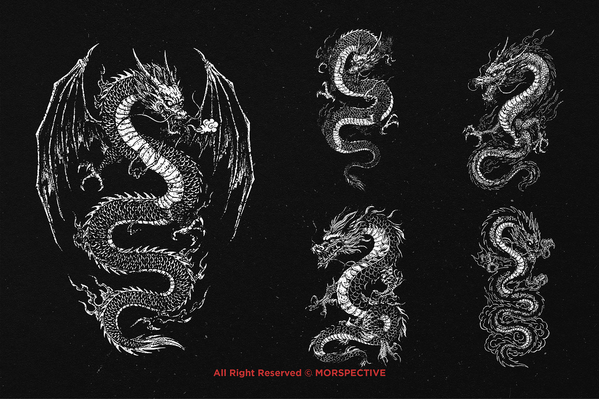 10 Bundle Dark Art The Dragon Chines, an Illustration by Morspective (Photo 5 of 7)