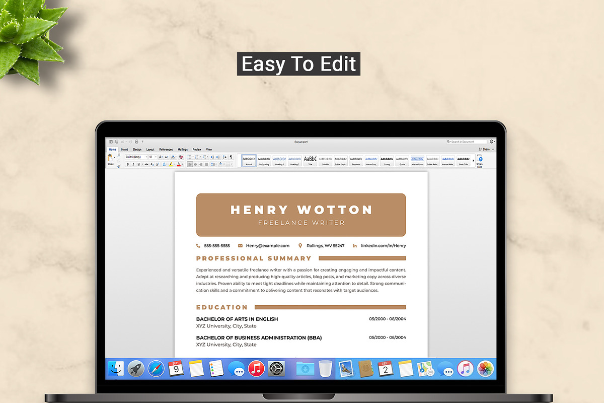 Freelance Writer Resume Template, a Resume Template by ResumeInventor (Photo 5 of 9)
