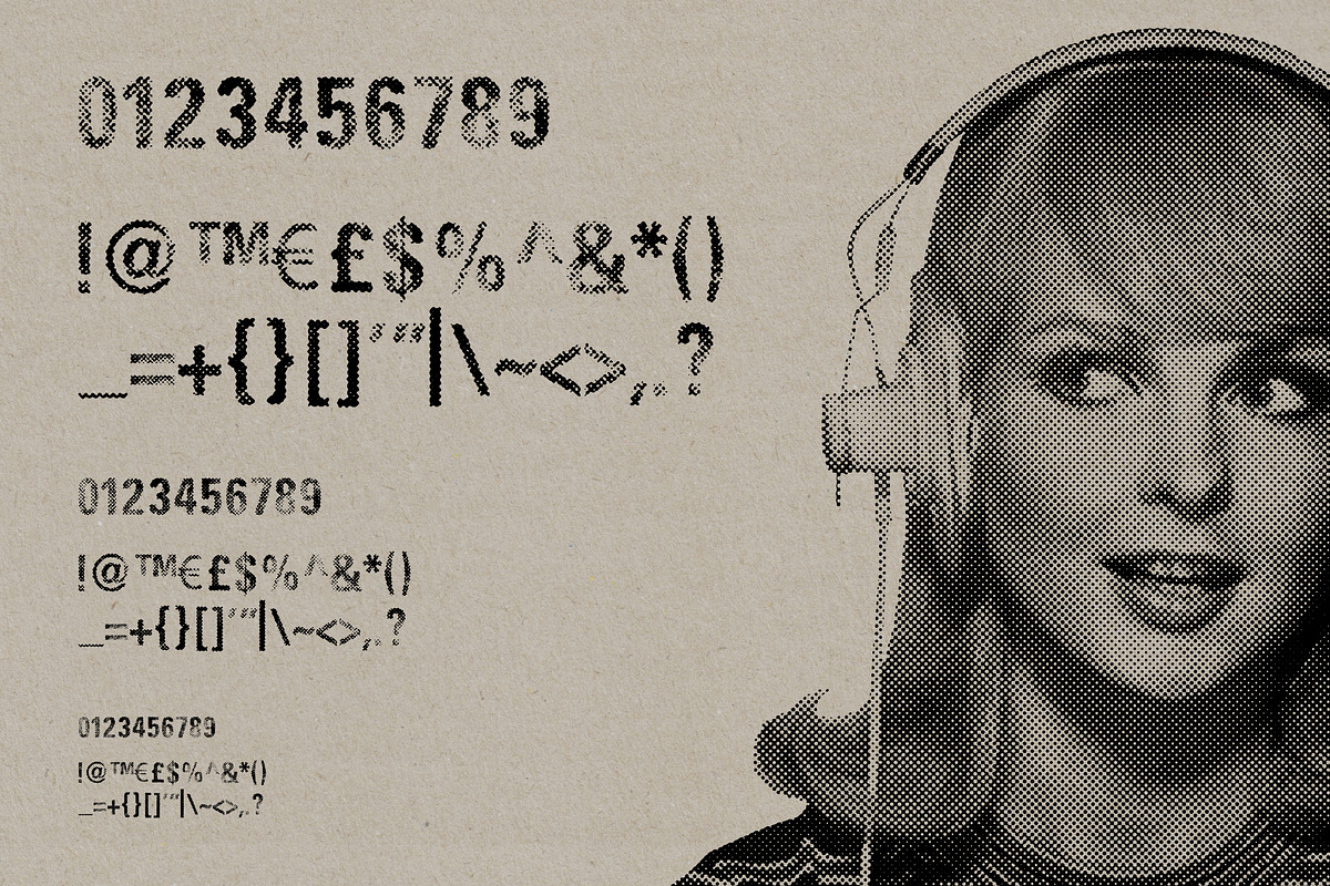 Dirty Halftone Font, a Sans Serif Font by Offset (Photo 5 of 6)