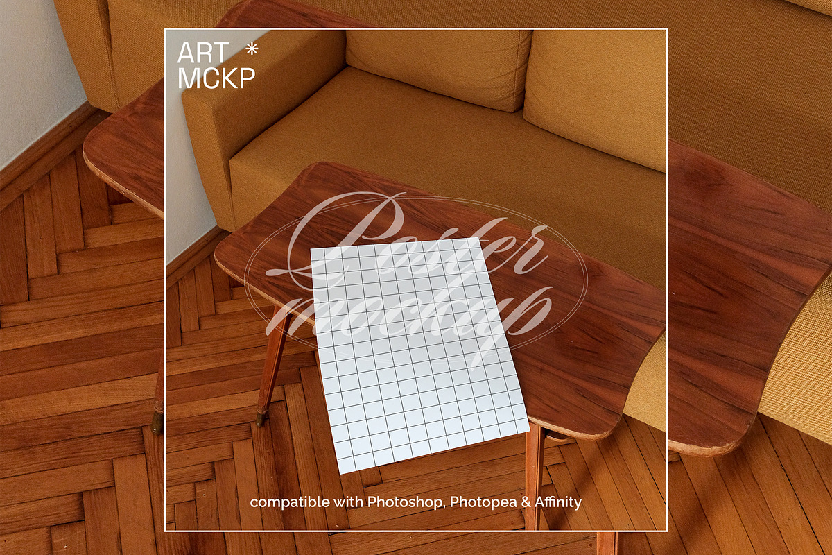 DinA Art Print clean interior mockup, a Merchandise Mockup by MCKP*ME (Photo 3 of 3)