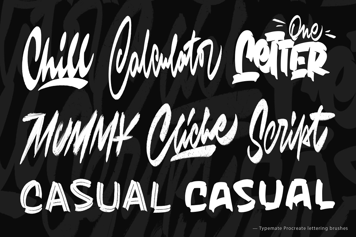 Procreate lettering brushes! preview 3