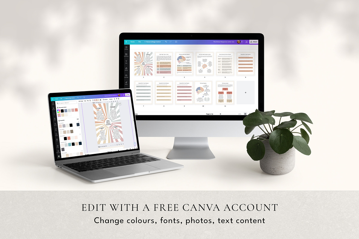 Stress Response Canva Template eBook, a Design Template by Miri Campbell (Photo 5 of 9)