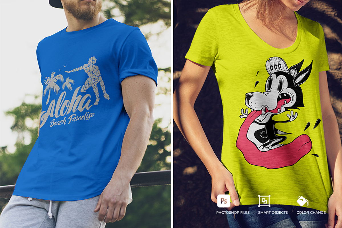 T-Shirt Mock-Up  Street Edition, a Shirt Mockup by Mock-up Store (Photo 4 of 9)