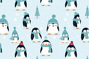 Cute penguin seamless pattern, a Pattern Graphic by AlexandraTret (Thumbnail 1 of 3)