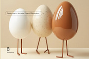 Eggventures: Minimal AI Easter Eggs, a Decorative Illustration by Preza Buro (Thumbnail 1 of 6)