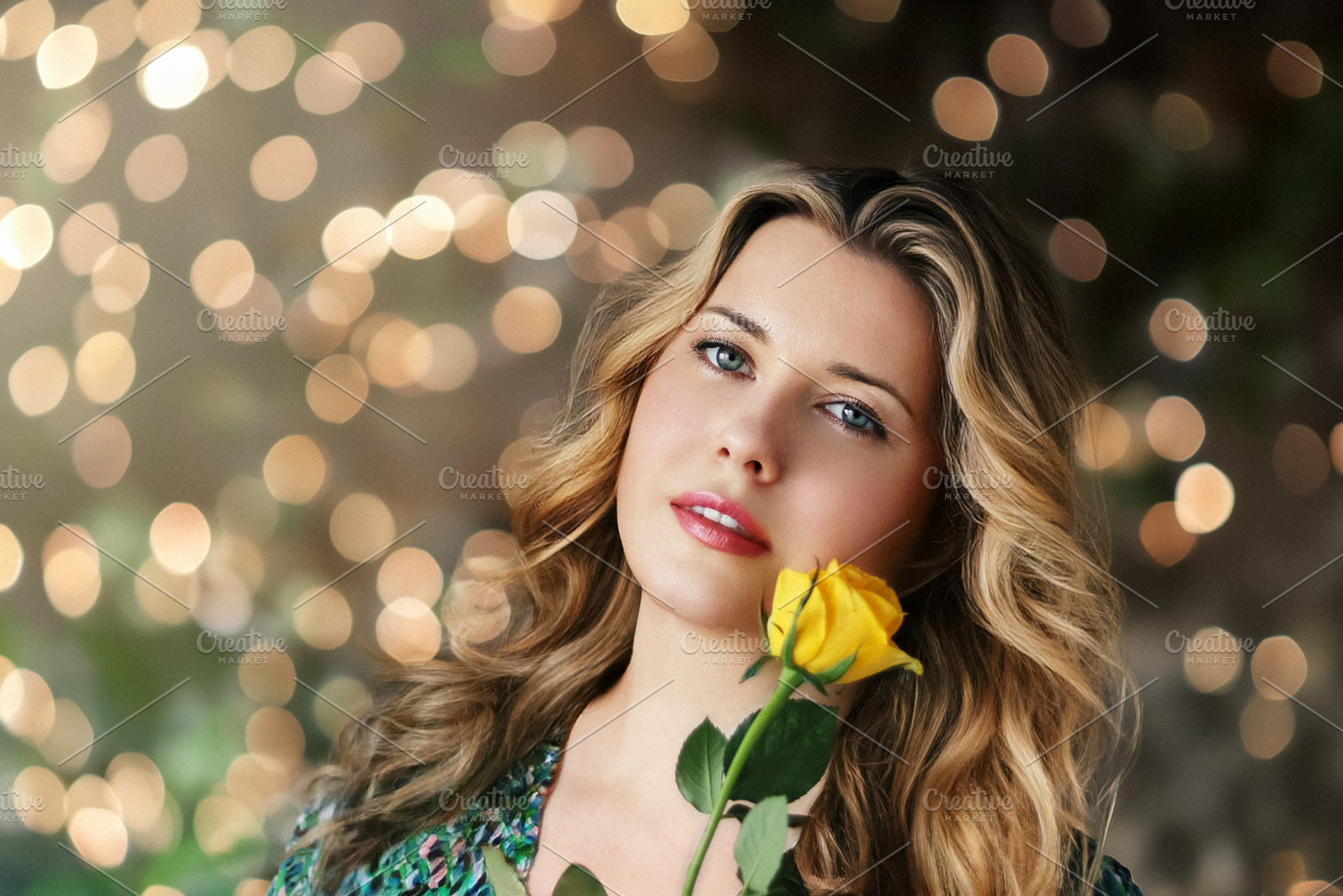 Woman holding yellow rose, representing beauty, romance, and ele, a Person Photo by Studio ANNA