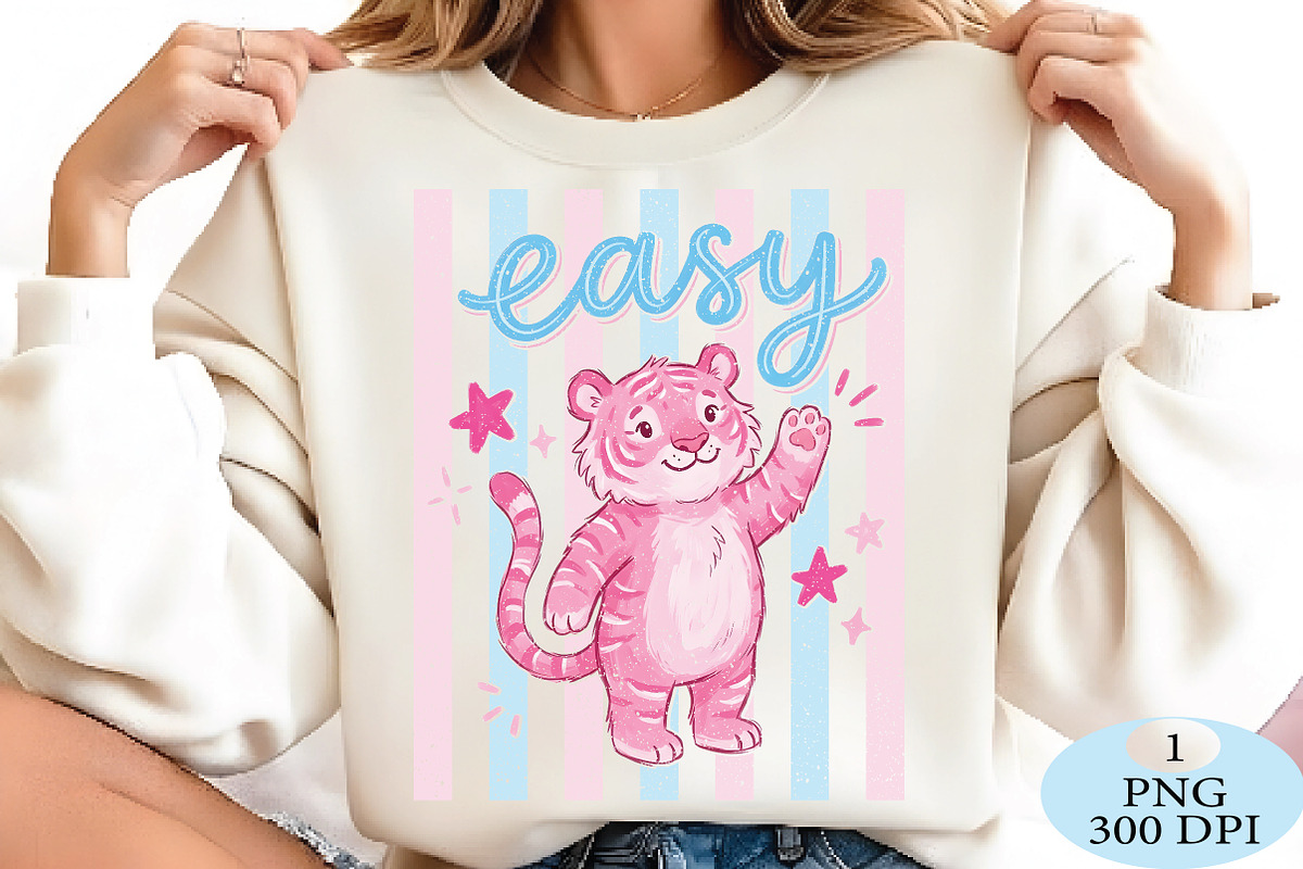 Striped Easy Funny Tiger PNG, an Animal Illustration by Daily.Designs (Photo 2 of 6)