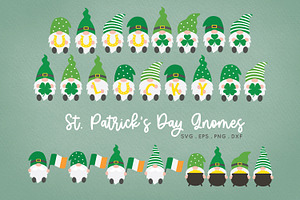 St Patrick's Day Gnomes svg bundle