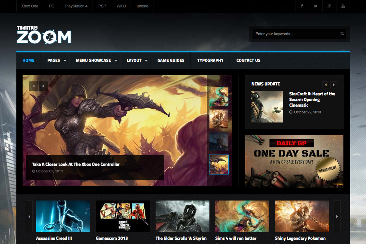 Drupal News Theme TB Mitius, a Websites & App Template by ThemeBrain
