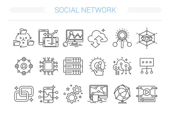 24 Social Network Icon.