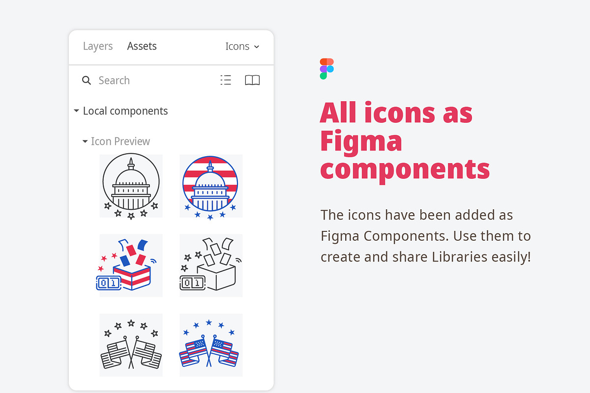 US Election Clipart, an Outline Icon by Amogh Design (Photo 7 of 8)