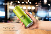 250 ml Energy Drink Can Mockup Set, a Cups & Container Mockup by PrimeMockup (Thumbnail 9 of 11)