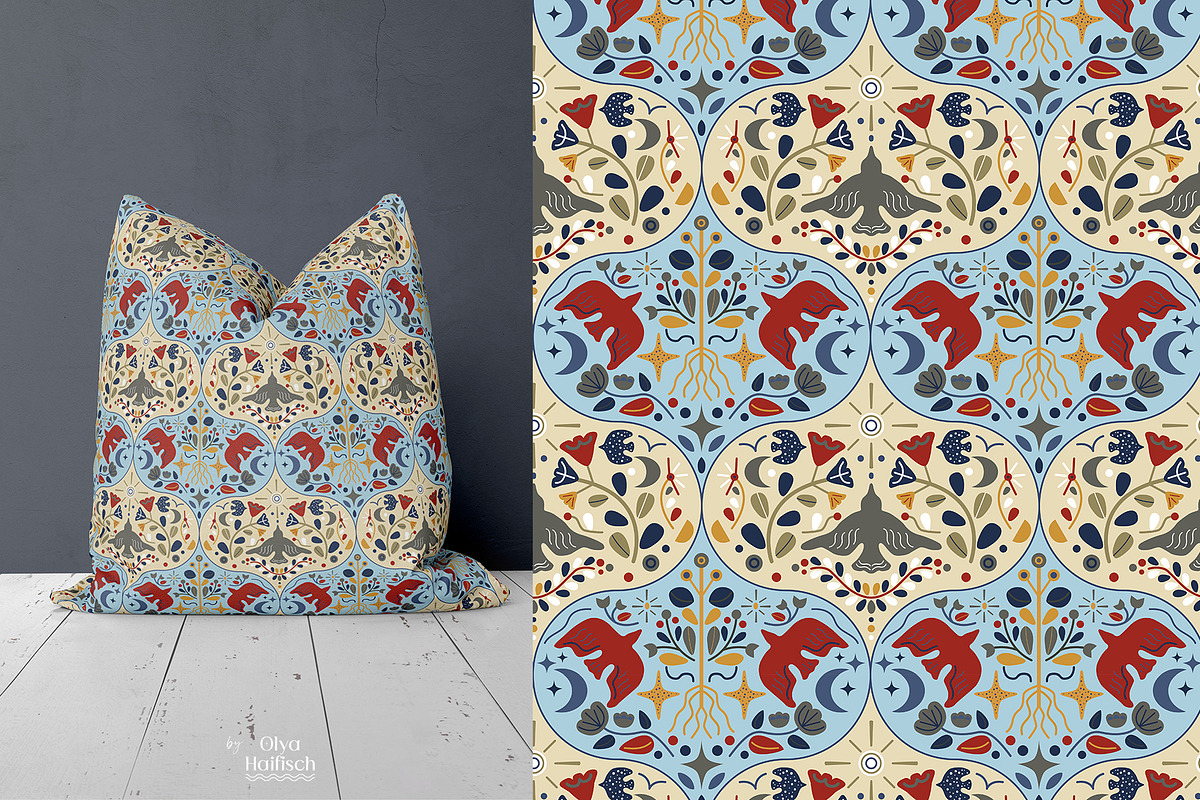 Scandinavian Seamless Pattern, a Pattern Graphic by Olya Haifisch (Photo 6 of 7)