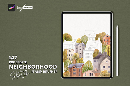 Procreate Sketch Neighborhood, a Brush Add-On by MISTstudioDesign