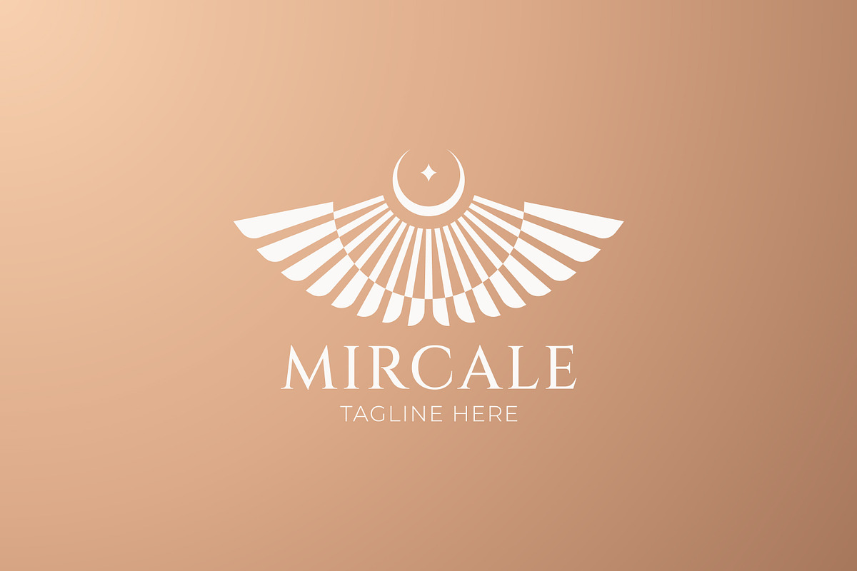 Crescent Moon Light Wings Logo, a Branding & Logo Template by Signatoro (Photo 3 of 3)