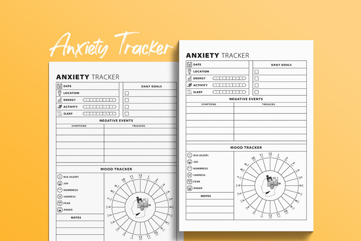 Anxiety Tracker | Mental Health, a Stationery Template by Graphicsnext (Photo 2 of 3)