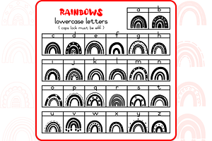 Rainbow Doodles - Dingbats Font