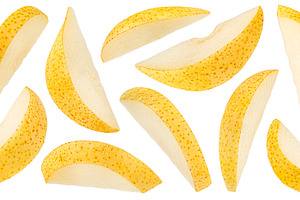 Yellow pear slices collection, a Food & Drink Photo by Max Lashcheuski