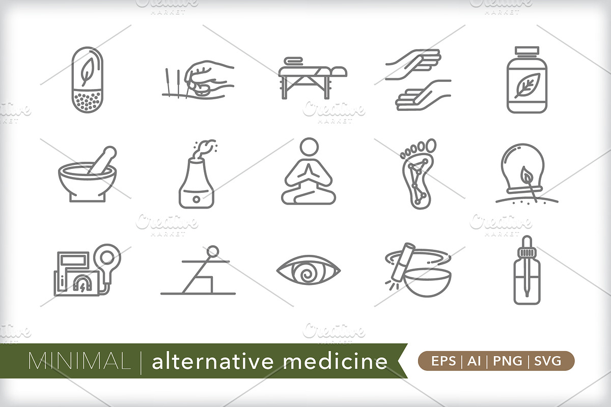 Minimal alternative medicine icons, an Outline Icon by Picture Window (Photo 1 of 5)