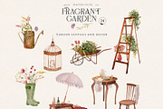 Fragrant garden-great watercolor set, a Decorative Illustration by Pamyatka Shop (Thumbnail 3 of 24)