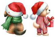 Funny Christmas Dog from Behind, a Seasonal Illustration by CitraGraphics (Thumbnail 4 of 6)