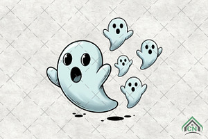 Cute Ghost PNG, an Illustration by Craft Nest