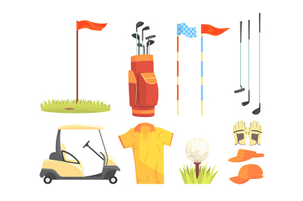 Golf Sport Equipment, Clothes And, a Sport Illustration by TopVectors