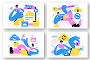 6 Data Backup Vector Illustration, a Technology Illustration by denayunebgt (Thumbnail 2 of 3)