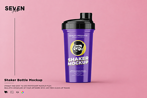 Plastic Sports Shaker Mockup, an Advertising Mockup by Se٧enStudio