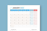 Calendar 2022 Planner Design[Monday], a Stationery Template by WORAKAMON Design Studio (Thumbnail 1 of 5)