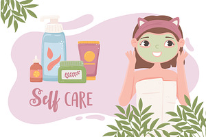girl self care, a Person Illustration by studiogstock