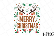 Merry Christmas Retro Reindeer Png, an Illustration by DreamPrint404 (Thumbnail 1 of 7)