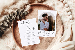 Editable Minimalist Wedding Invite, an Invitation Template by LucaTheme
