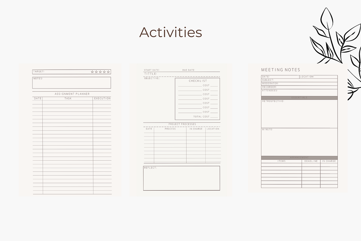 Study Planner Canva Tempalte, a Design Template by Astro Magic Digital (Photo 3 of 5)