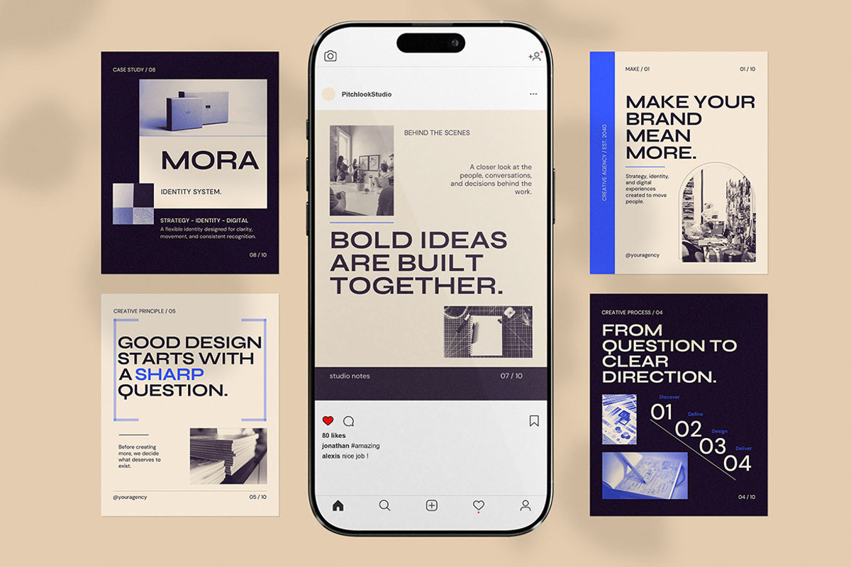 Brand Strategy Instagram Post Pack, a Social Media Template by Pitchlook.Studio (Photo 3 of 3)