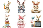 Birthday Bunny Clipart Bundle, an Illustration by Pixels.Craft (Thumbnail 6 of 6)