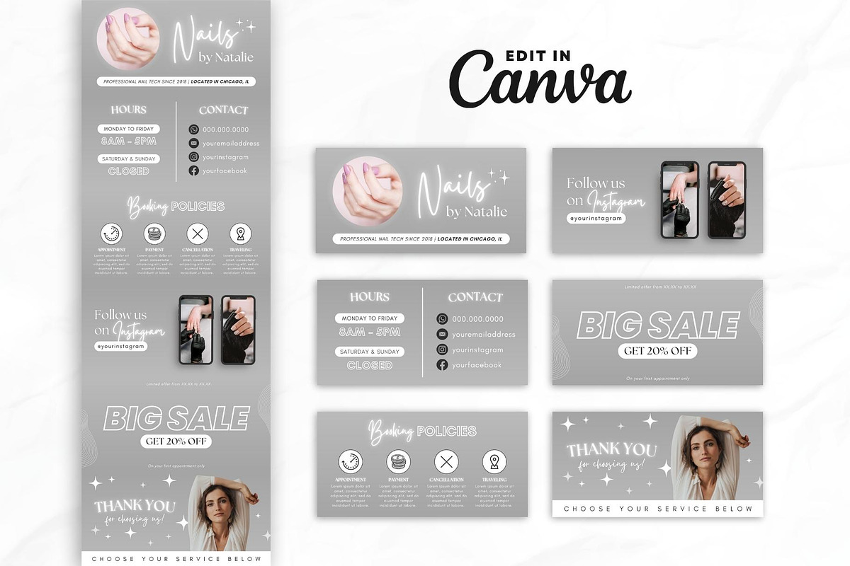 Nail Tech Acuity Scheduling • Canva, a Websites & App Template by OniriqveDesigns (Photo 2 of 8)