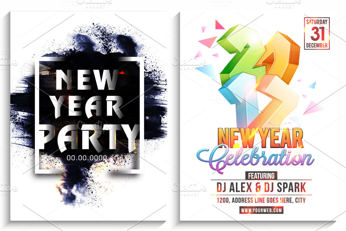 New Year Party Flyers Bundle - Vol 1, a Flyer Template by Allies Interactive (Photo 7 of 7)
