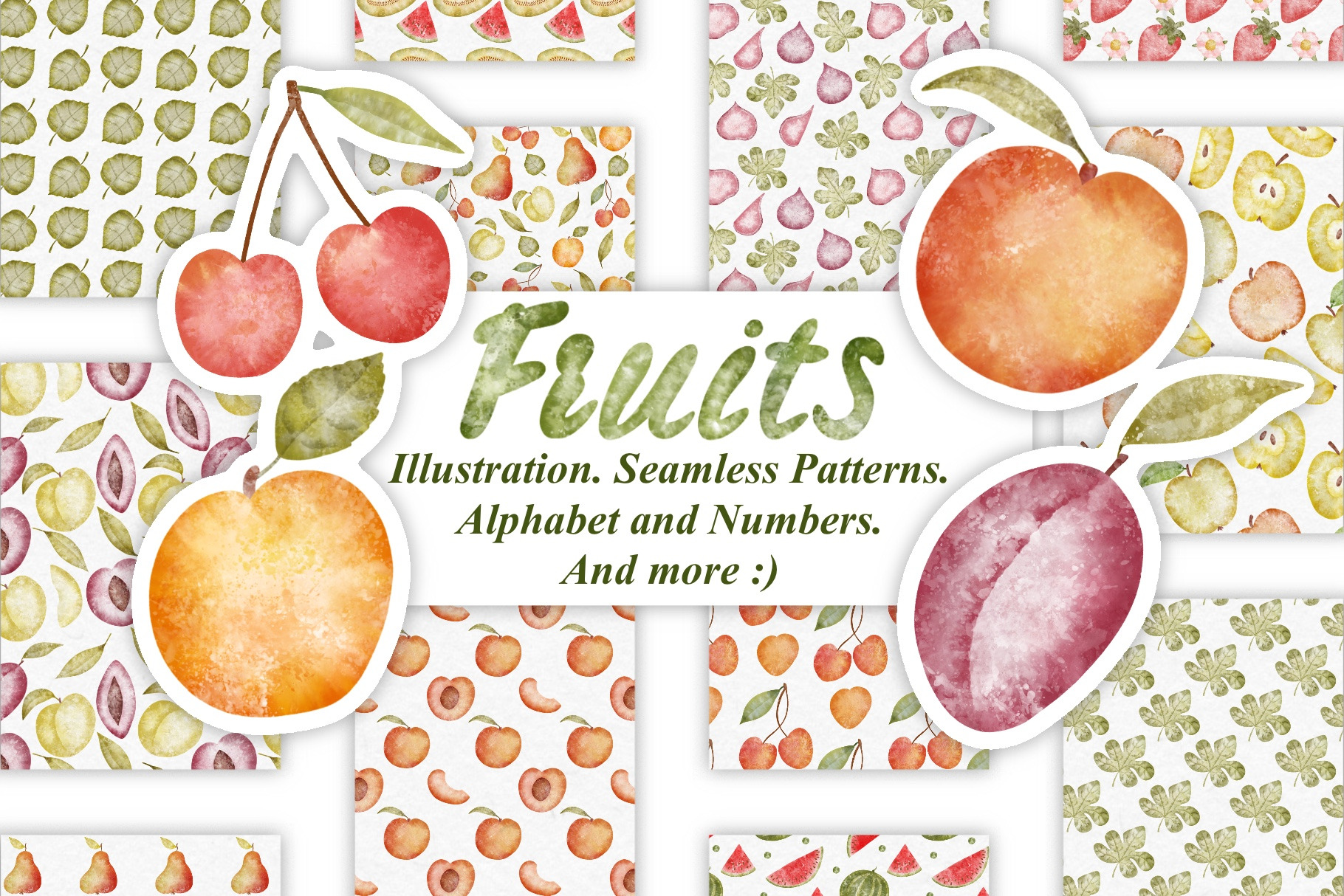 Fruits Seamless patterns and more, a Pattern Graphic by livira.art