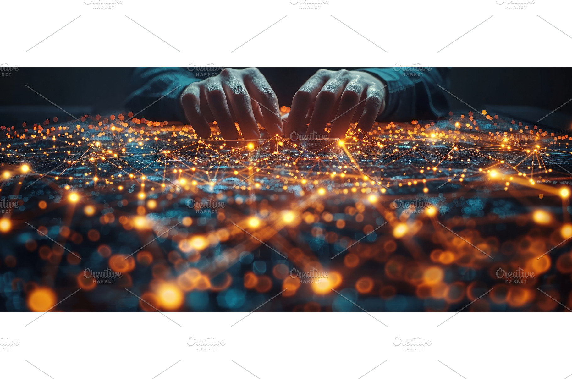 A businessman uses a tablet to, a Business Photo by ZinetroN