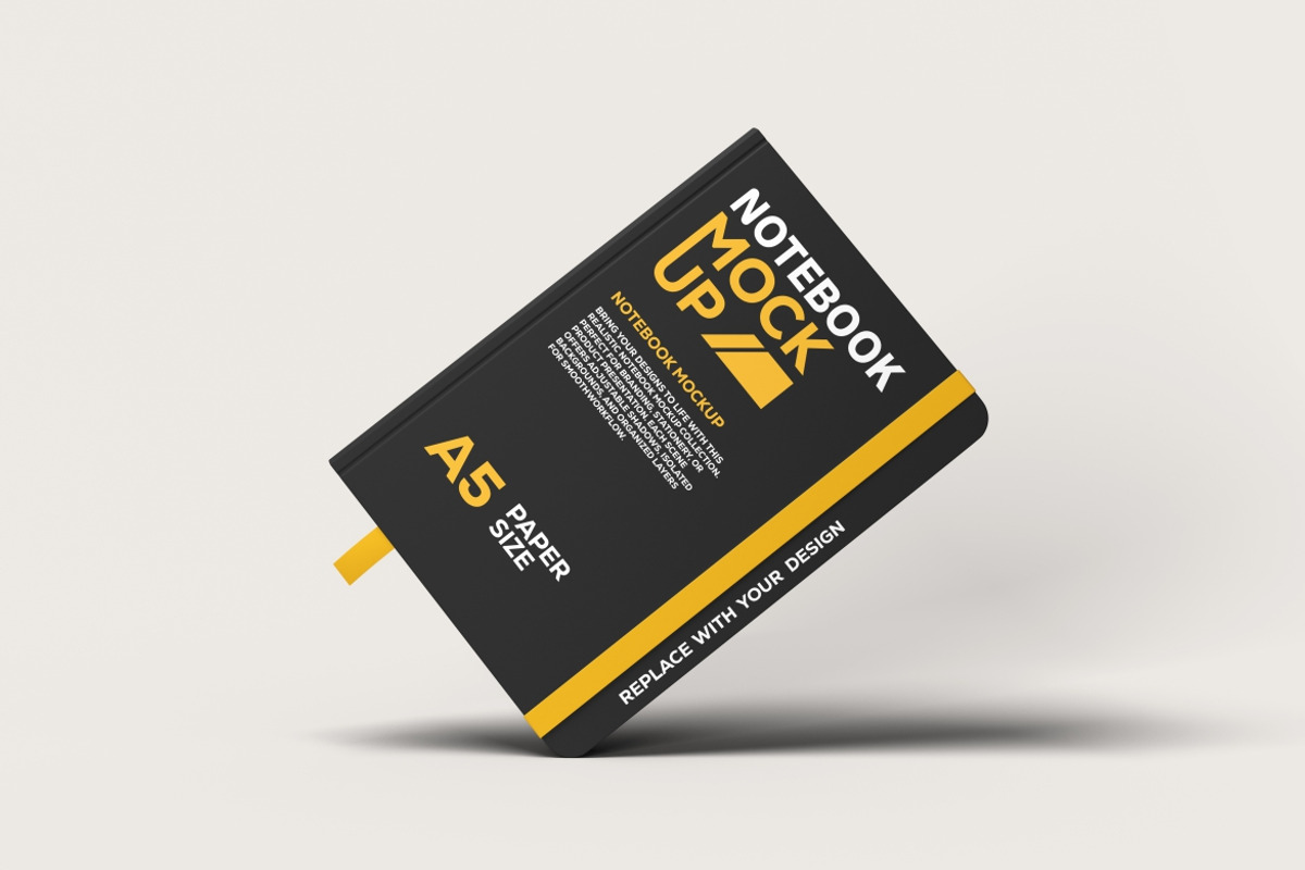 High Quality Notebook Mockup, a Books & Magazine Mockup by LOGTURNAL (Photo 3 of 4)