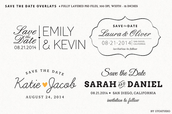 Save the Date Overlays - Set 2 preview 3