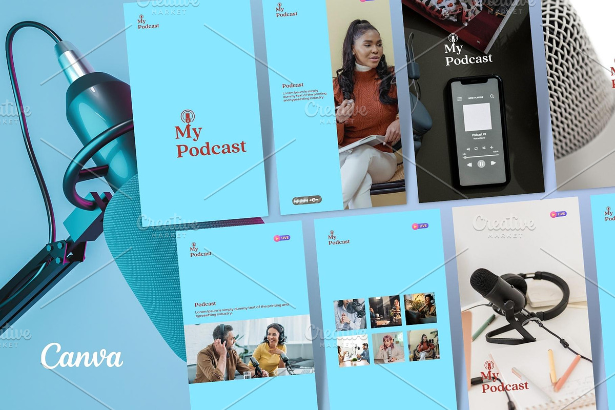 My Podcast - Social Media Template, a Social Media Template by Aji Gallery (Photo 3 of 16)