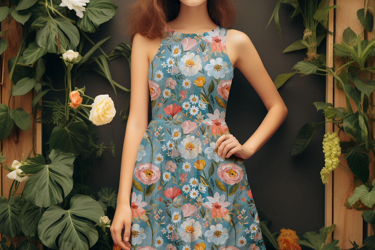 Infinite Blossoms: A Floral Tapestry, a Pattern Graphic by yahu88studio (Photo 3 of 6)