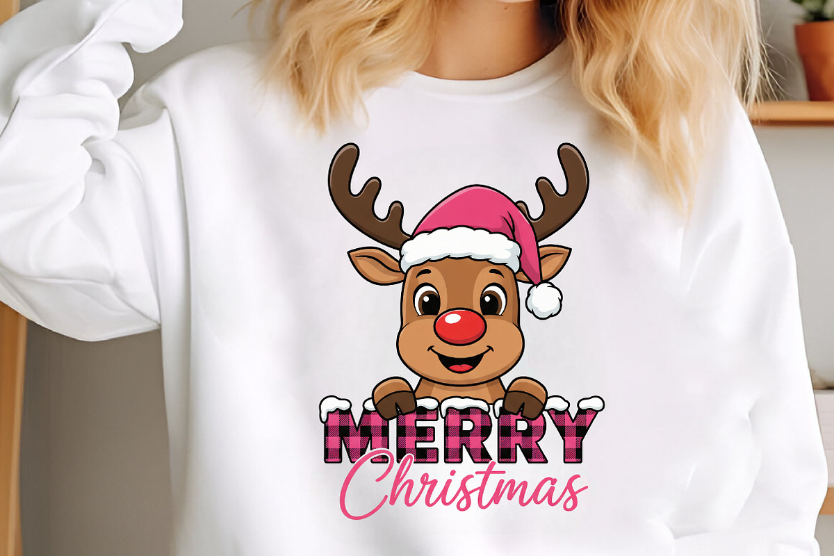 Merry Christmas Holiday reindeer PNG, an Illustration by Libby Wishes (Photo 4 of 8)