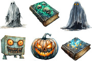 Spooky Halloween Clipart, an Illustration by Designking (Thumbnail 2 of 4)